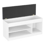 Entrance furniture - stool - shoe rack Oriental in white shade 100x37.2x50cm - Слика 3