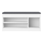 Entrance furniture - stool - shoe rack Oriental in white shade 100x37.2x50cm - Слика 4