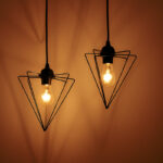 Tebour two-light ceiling lamp E27 black metal 30x30x70cm - Слика 2