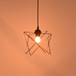 Ceiling lamp Langit E27 black metal 18x18x65cm - Image 2