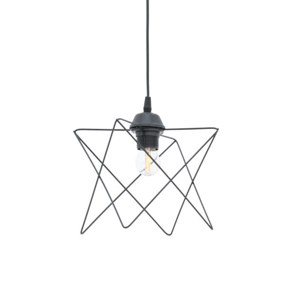 Ceiling lamp Langit E27 black metal 18x18x65cm