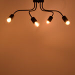 Ceiling lamp Luchter E27 black metal 60x60x15cm - Слика 2