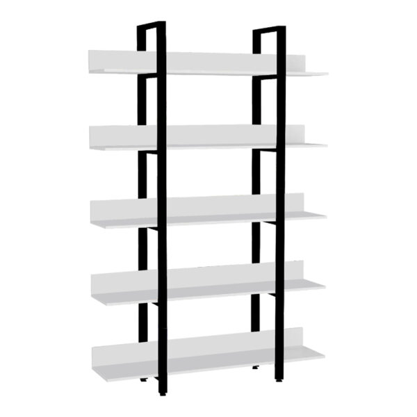 Bookcase Almond white-black 119x27x185cm
