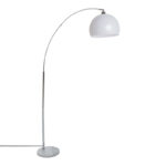 Floor lamp Fenxi metal in white-silver color 105x30x178εcm