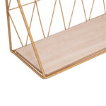 Wall shelf Anneza metal-mdf in natural-gold color 48x12x20cm - Image 2