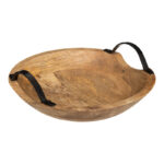 Deco tray Evria mango wood in natural color 30x30x8cm
