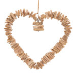 Wall heart deco Herea in natural color 36x4.5x37cm