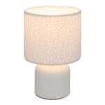 Table lamp Jela in white color D14x22cm - Image 2