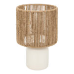 Table lamp Leyda ceramic in white-natural color D16x24cm
