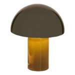 Table lamp Mushi metal in khaki color D20x24,5cm - Image 2