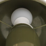 Table lamp Mushi metal in khaki color D20x24,5cm - Image 3