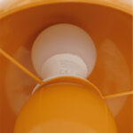 Table lamp Mushi metal in yellow color D20x24,5cm - Image 3