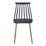 Dining table Manka I-Aurora I set of 3 pieces in sonoma-black shade 80x80x77cm - Слика 4