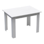 Dining table Manka-Parker set of 5 pieces in white 110x80x77cm - Слика 5