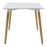 Bella-Natali dining table set of 3 pcs MDF white-natural legs 80x80x76cm - Слика 6