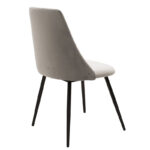 Gustas-Giselle dining table set of 5 white marble sintered stone-black metal 120x60x75cm - Image 3