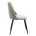Gustas-Giselle dining table set of 5 white marble sintered stone-black metal 120x60x75cm - Image 4