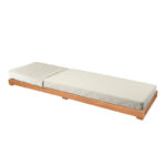 Sunbed with cushion Specta-Vertian solid beech wood 60x190x50cm - Слика 3