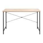 Work desk Senzia in natural color with black metal 120x60x75cm - Image 3