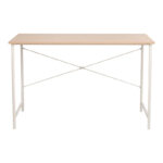 Work desk Senzia in natural color with white metal 120x60x75cm - Слика 3