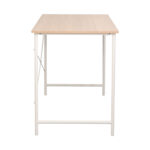 Work desk Senzia in natural color with white metal 120x60x75cm - Слика 4