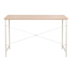 Work desk Senzia in natural color with white metal 120x60x75cm - Слика 5