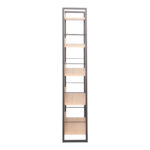 Bookcase Dorfie in natural color with black metal 70x30x159cm - Image 4