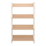 Bookcase Dorfie in natural color with white metal 70x30x124.5cm - Image 3