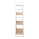 Bookcase Dorfie in natural color with white metal 70x30x124.5cm - Image 4