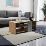 Coffee table Cozeto in natural-cement grey color 100x53x41.5cm - Слика 2