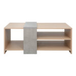 Coffee table Cozeto in natural-cement grey color 100x53x41.5cm - Слика 5