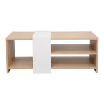 Coffee table Cozeto in natural-white color 100x53x41.5cm - Image 5