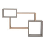 Wall shelf Beldra in natural-cement grey color 84x15x57.8cm - Image 3