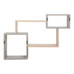 Wall shelf Beldra in natural-cement grey color 84x15x57.8cm - Image 4