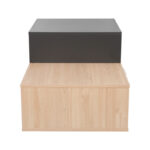 Coffee table Vople in natural-dark grey color 90x50x40cm - Image 4