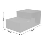Coffee table Vople in natural-dark grey color 90x50x40cm - Image 6