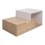 Кафе масичка Вопле во природно-бела боја 90x50x40 см