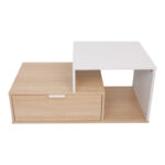 Coffee table Vople in natural-white color 90x50x40cm - Слика 3