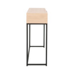 Console table Joumpa with drawer in natural color with black metal 80x28x76.5cm - Image 4