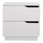 Verena bedside table in white shade 48x40x48cm - Image 5