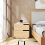 Verena bedside table in natural shade 48x40x48cm - Слика 2