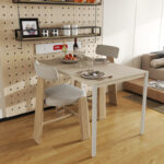 Faragio metal table in grey- beige shade 120x75x75cm - Слика 2