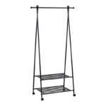 Влезен мебел Pintu метал во црна нијанса 86x43x160 см