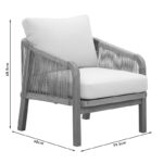 Malibu garden lounge solid acacia wood-beige fabric - Image 5