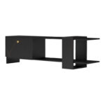 Standi TV cabinet in black-black marble shade 120x25x36.8cm - Слика 4