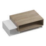 Dekost coffee table in sonoma-white shade 105x50x32cm - Image 2