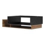 Dekost coffee table in oak-black marble shade 105x50x32cm - Слика 4