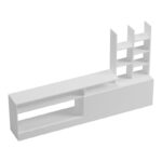 Seruno TV unit in white 170x25x100cm - Слика 2