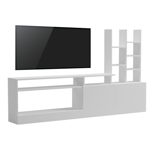 Seruno TV unit in white 170x25x100cm