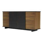 Zafore sideboard in walnut color with black marble 180x45x80cm - Слика 4